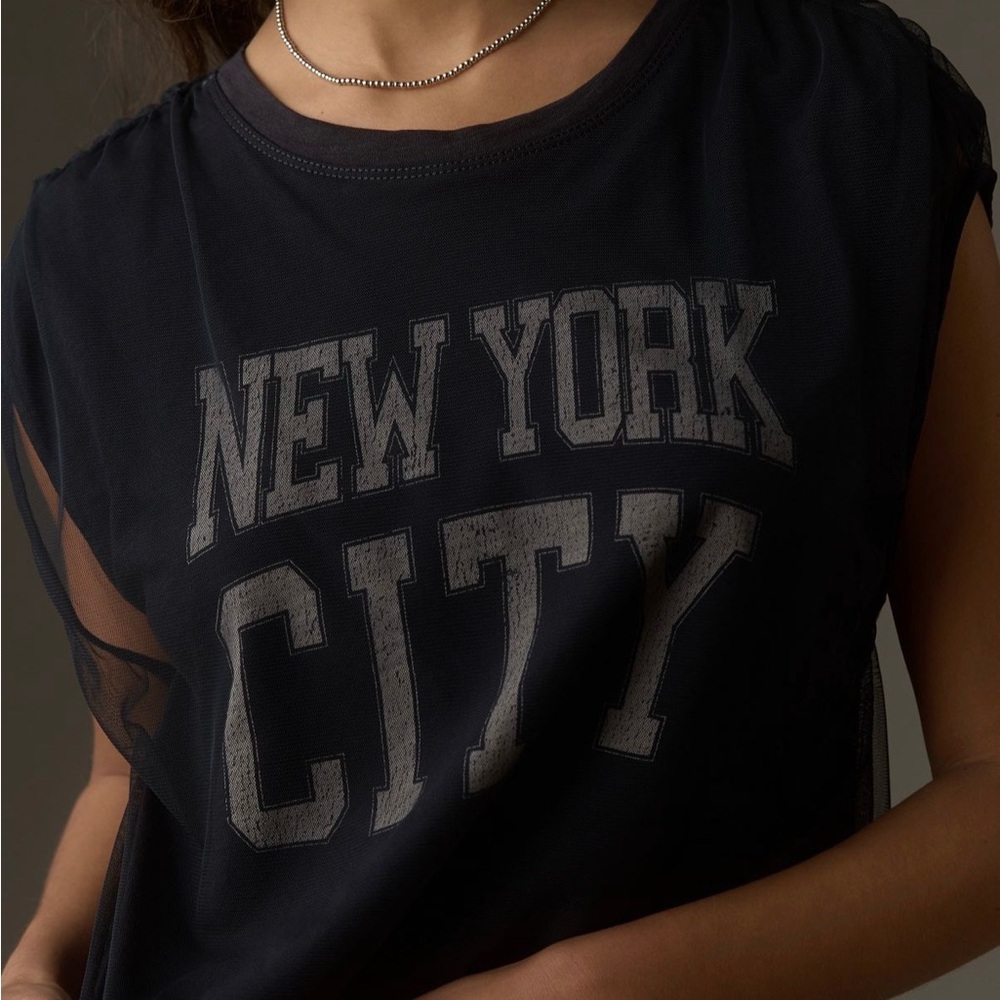 Anthropologie Black Graphic Tee - Picture 3 of 9